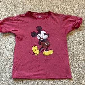 Disney World Disneyland Red Mickey Mouse t-shirt tee sz youth large
